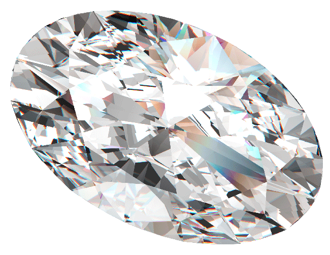 Oval shaped diamond