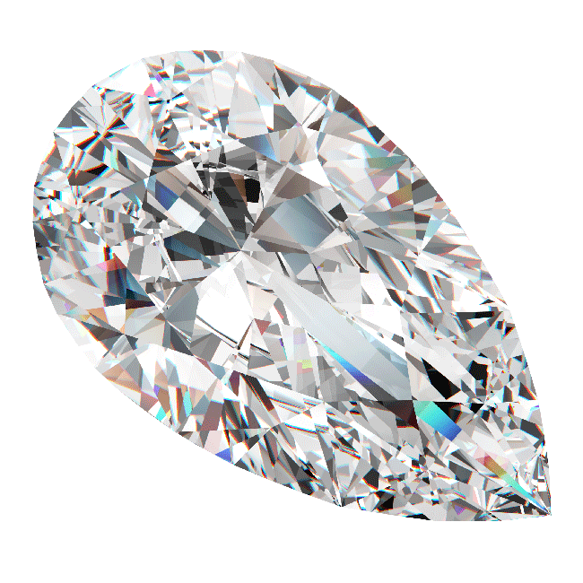 Pear shaped diamond